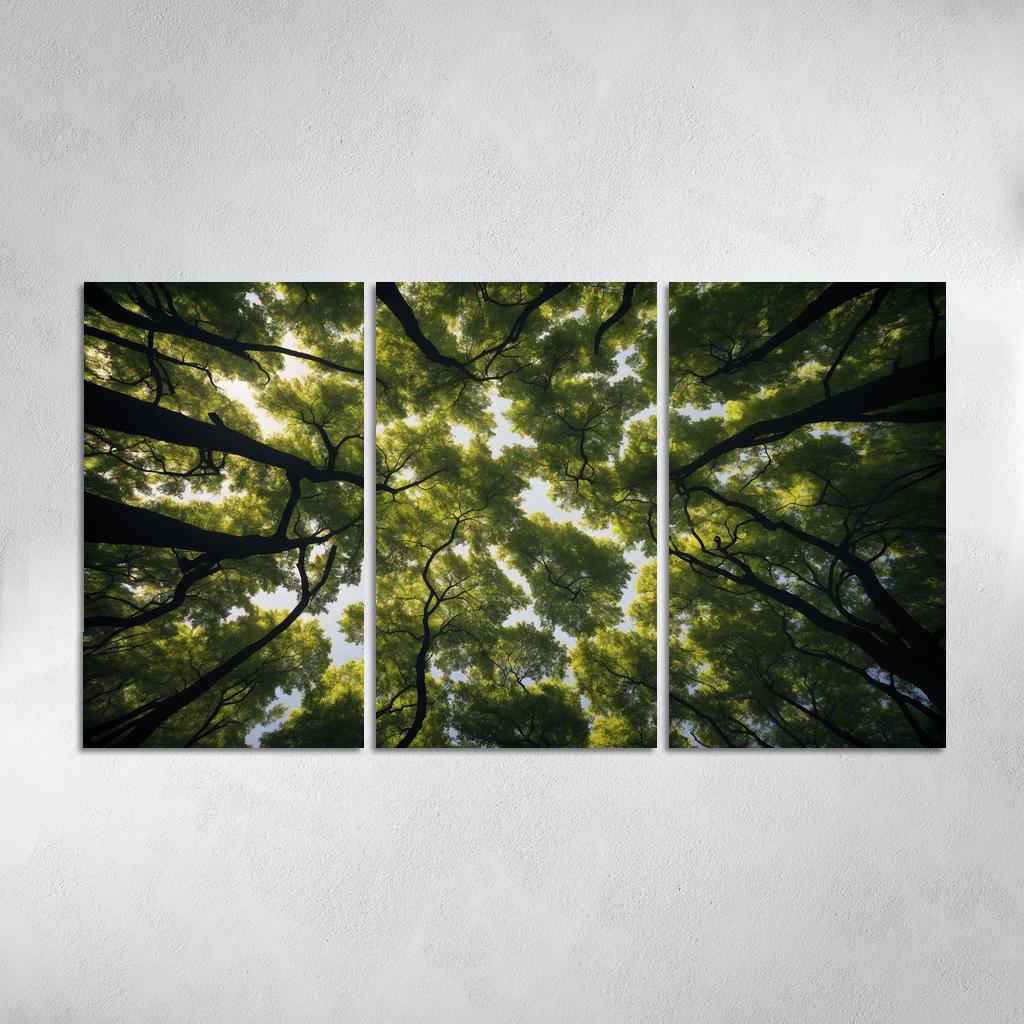 The Ethereal Splendor Of Treetop Canopies Oil Paintings Frame