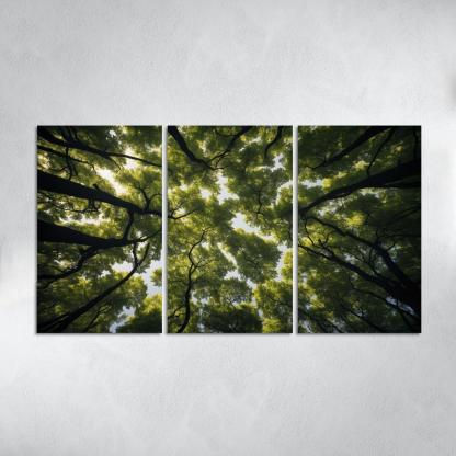 The Ethereal Splendor Of Treetop Canopies Oil Paintings Frame