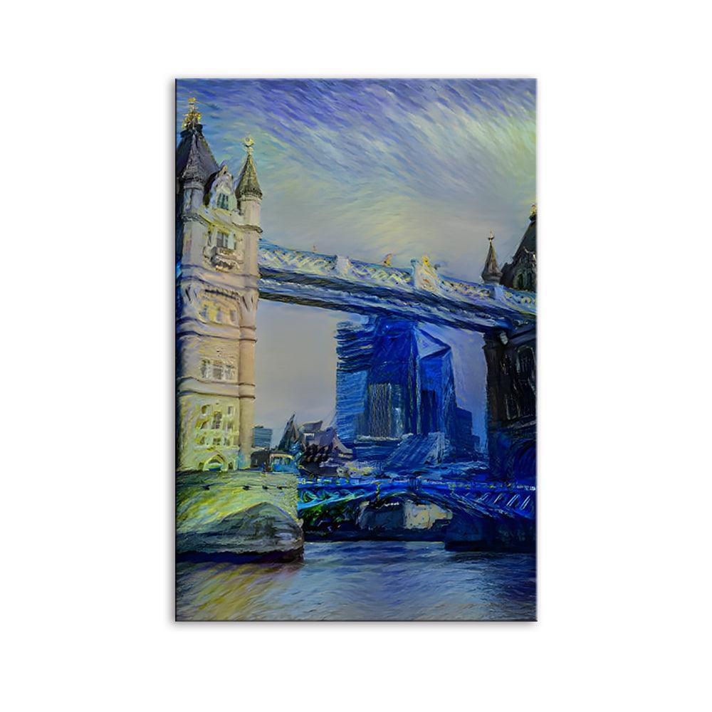 London Bridge 1 Piece HD Multi Panel Canvas Wall Art Frame-Original Frame