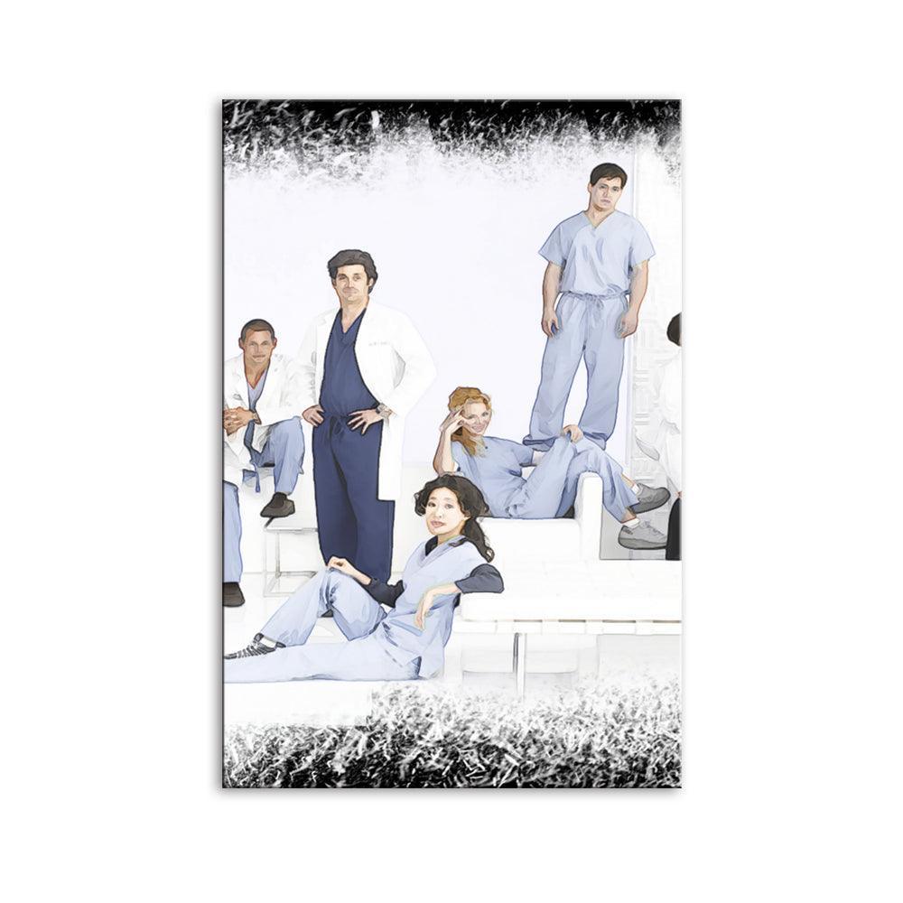 Blue Grey´s Anatomy 1 Piece HD Multi Panel Canvas Wall Art Frame-Original Frame