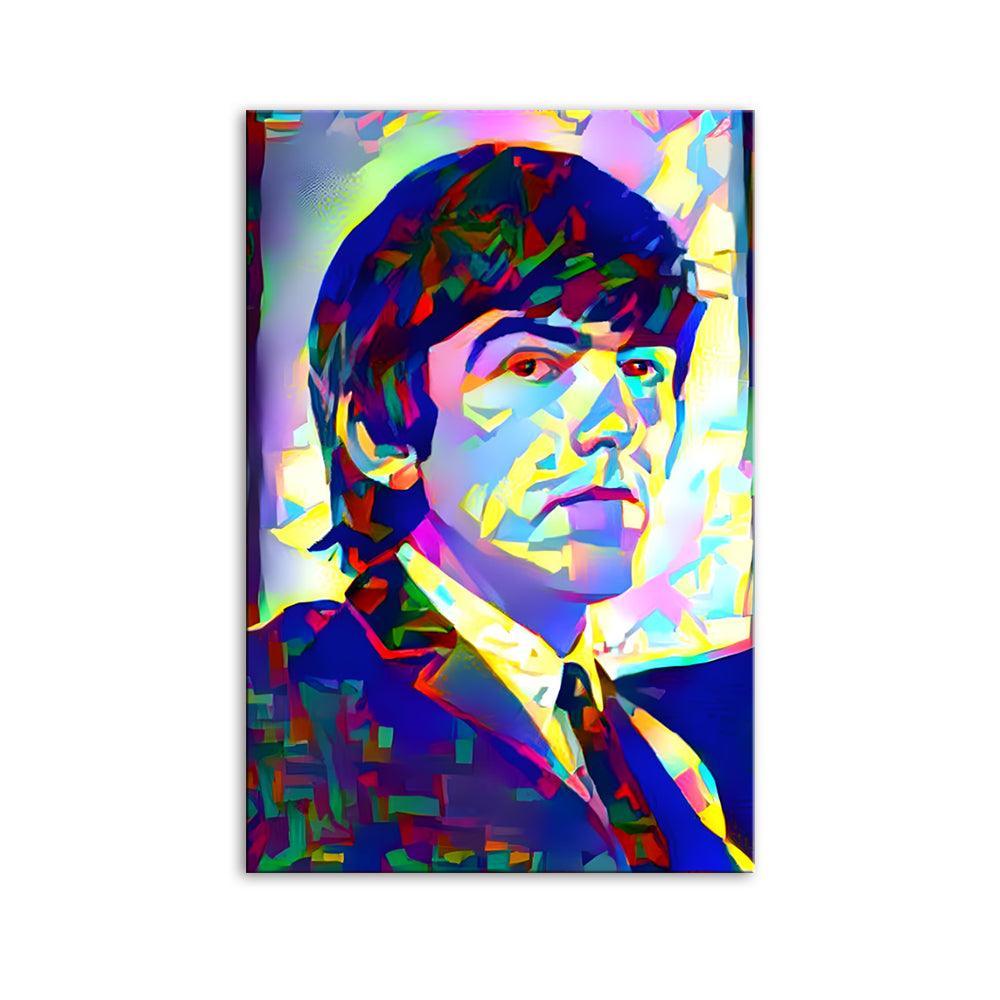Abstract Beatles 1 Piece HD Multi Panel Canvas Wall Art Frame-Original Frame