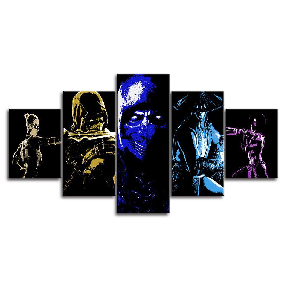 The Neon Team 5 Piece HD Multi Panel Canvas Wall Art Frame-Original Frame