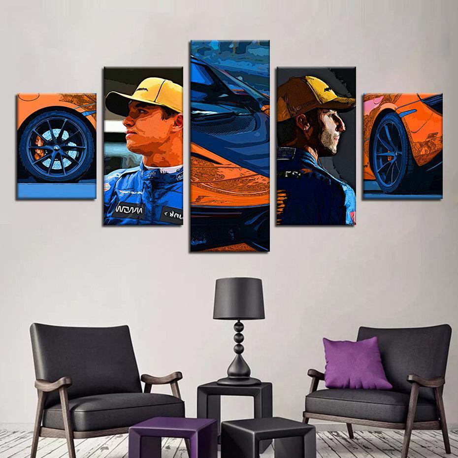 Mighty McLaren 5 Piece HD Multi Panel Canvas Wall Art Frame-Original Frame