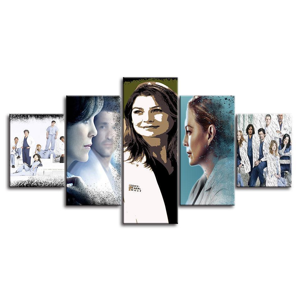 TV Series 5 Piece HD Multi Panel Canvas Wall Art-Original Frame