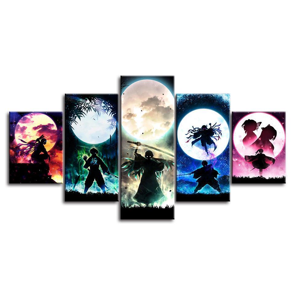 Demon Slayer HD Multi Panel Canvas Wall Art Frame-Original Frame