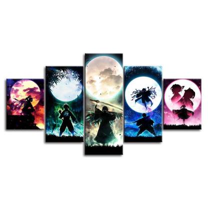 Demon Slayer HD Multi Panel Canvas Wall Art Frame-Original Frame