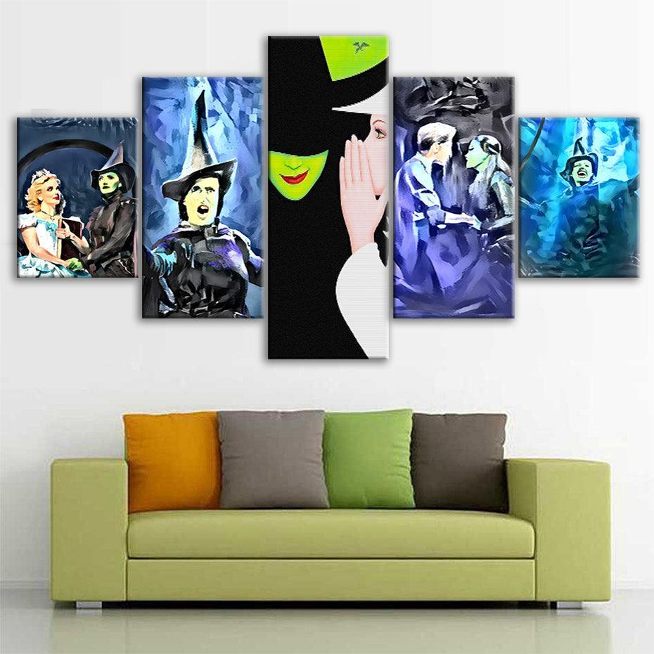 Wicked 5 Piece HD Multi Panel Canvas Wall Art Frame-Original Frame