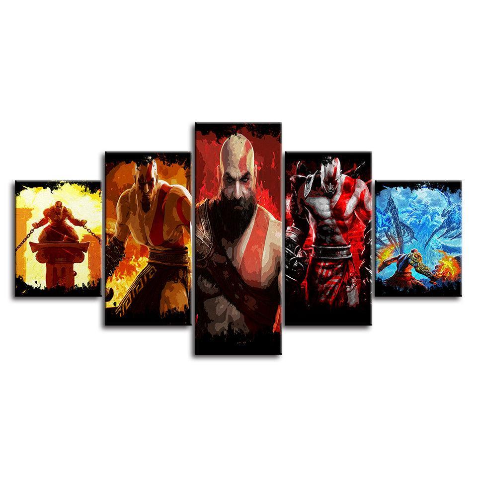The Red Tatto Team 5 Piece HD Multi Panel Canvas Wall Art Frame-Original Frame