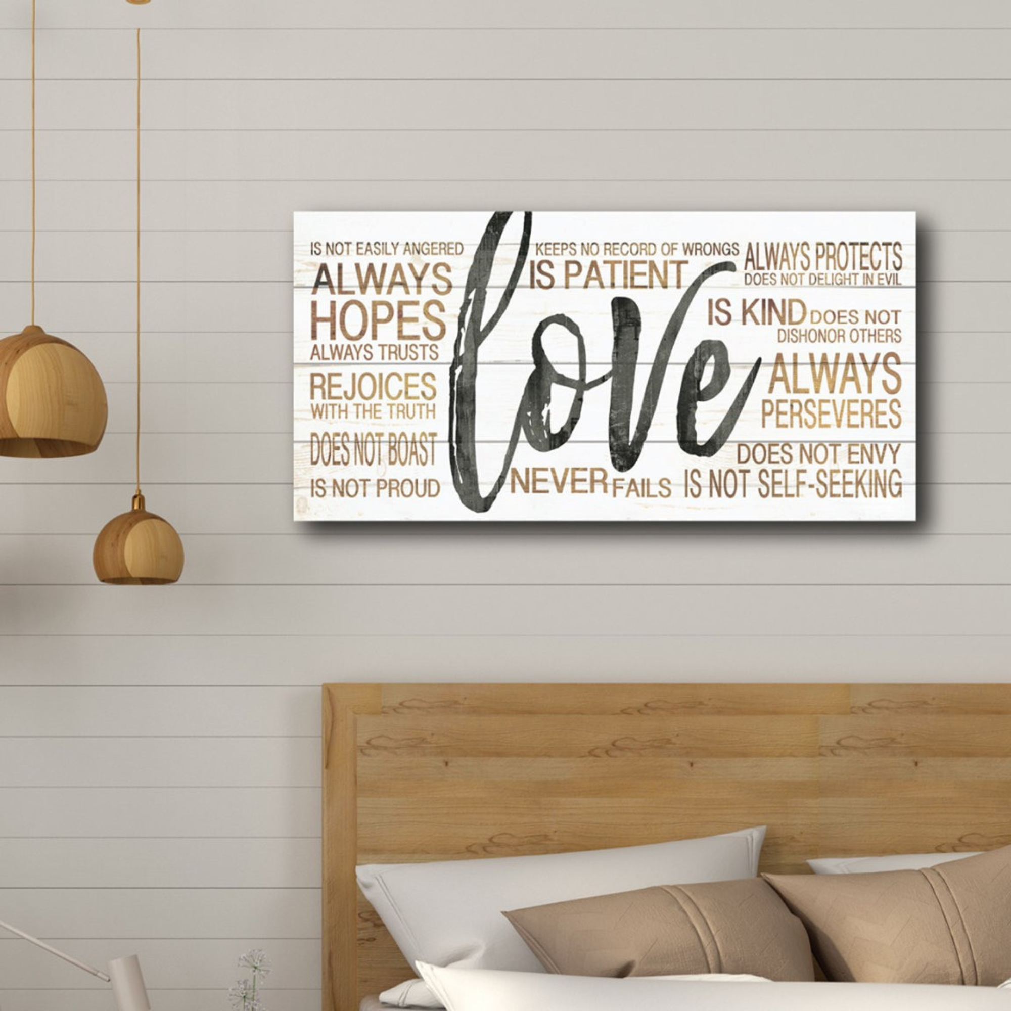 Romantic Quote Text Canvas Wall Art Landscape