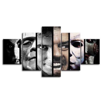 Horror Movies Characters HD Multi Panel Canvas Wall Art Frame-Original Frame