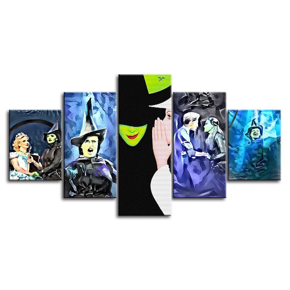 Wicked 5 Piece HD Multi Panel Canvas Wall Art Frame-Original Frame