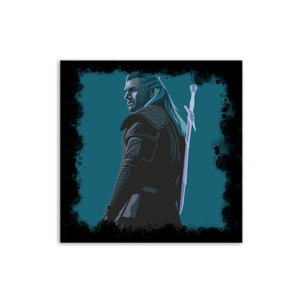 Blue Cartoon Warrior 1 Piece HD Multi Panel Canvas Wall Art Frame-Original Frame