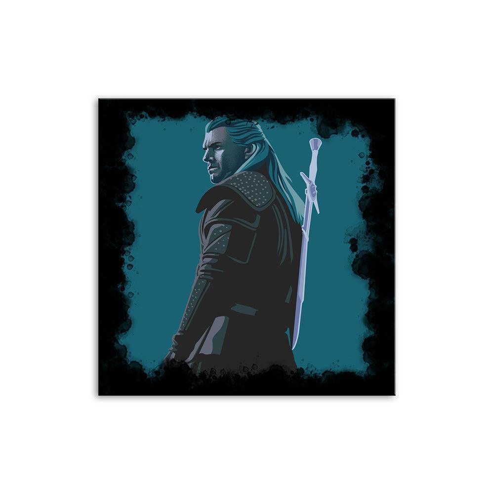 Blue Cartoon Warrior 1 Piece HD Multi Panel Canvas Wall Art Frame-Original Frame