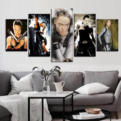 Tomb Raider 5 Piece HD Multi Panel Canvas Wall Art Frame-Original Frame