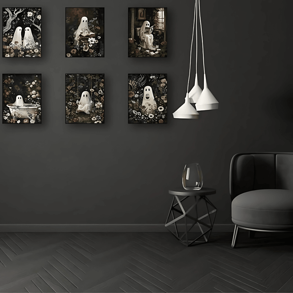 Vintage Landscape Gallery Wall Art Set-Original Frame