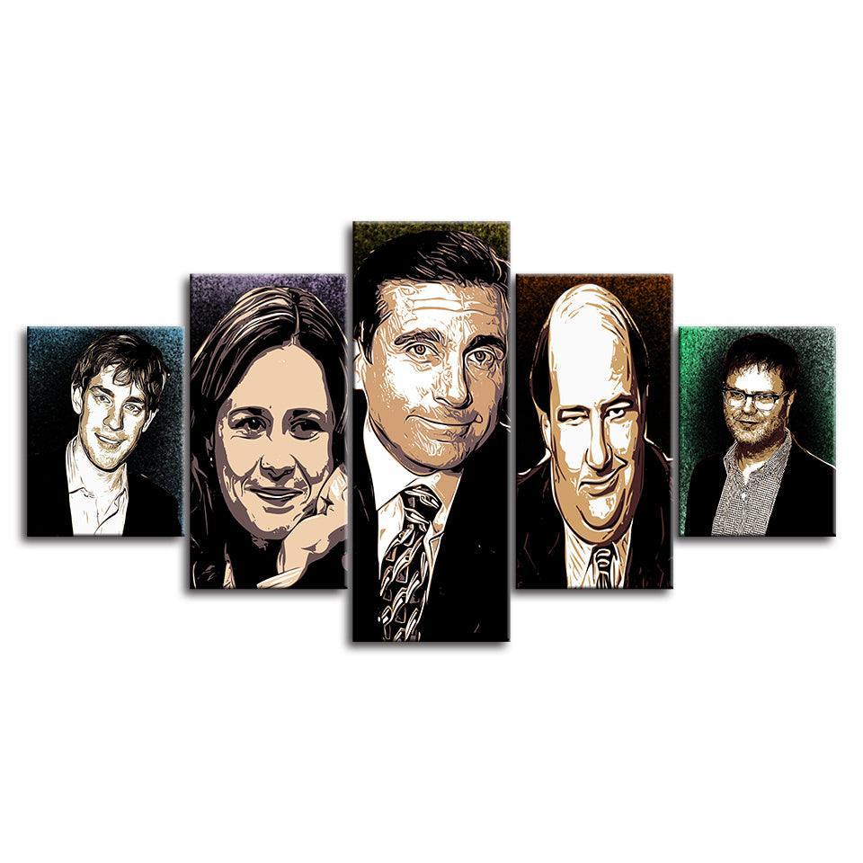 The Office 5 Piece HD Multi Panel Canvas Wall Art Frame-Original Frame