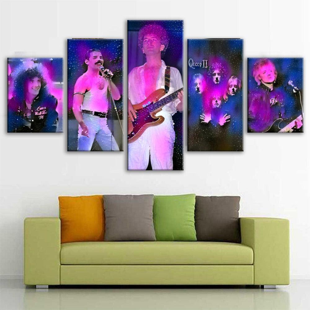 Queen Group 5 Piece HD Multi Panel Canvas Wall Art-Original Frame