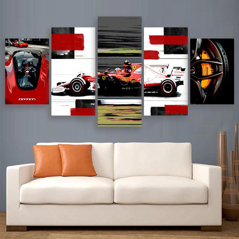 Cool Ferrari 5 Piece HD Multi Panel Canvas Wall Art Frame-Original Frame