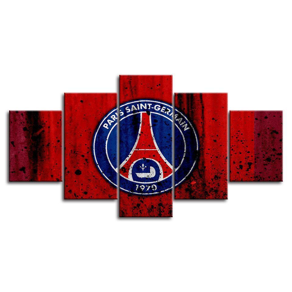 Paris Saint-Germain 5 Piece HD Multi Panel Canvas Wall Art Frame-Original Frame