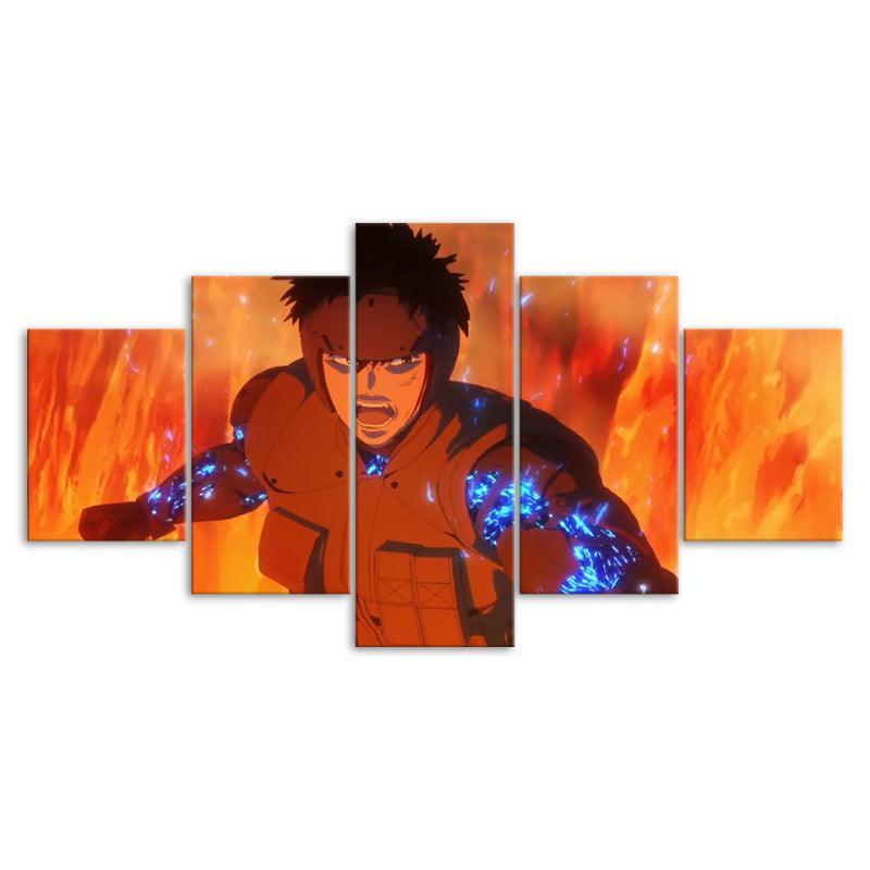 Fighting Super Hero 5 Piece HD Multi Panel Canvas Frames-Original Frame