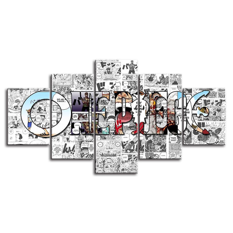 Comic Style 5 Piece HD Multi Panel Canvas Wall Art Frame-Original Frame