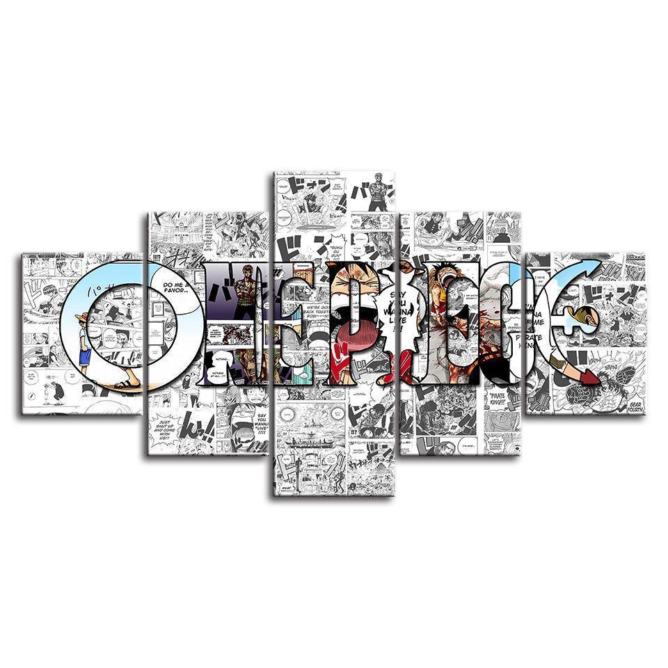 Comic Style 5 Piece HD Multi Panel Canvas Wall Art Frame-Original Frame