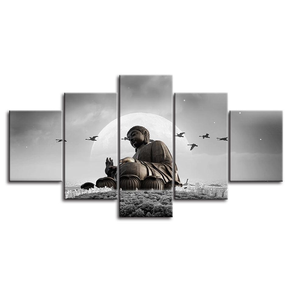 Serene Contemplation Multi-Panel Wall Art-Original Frame