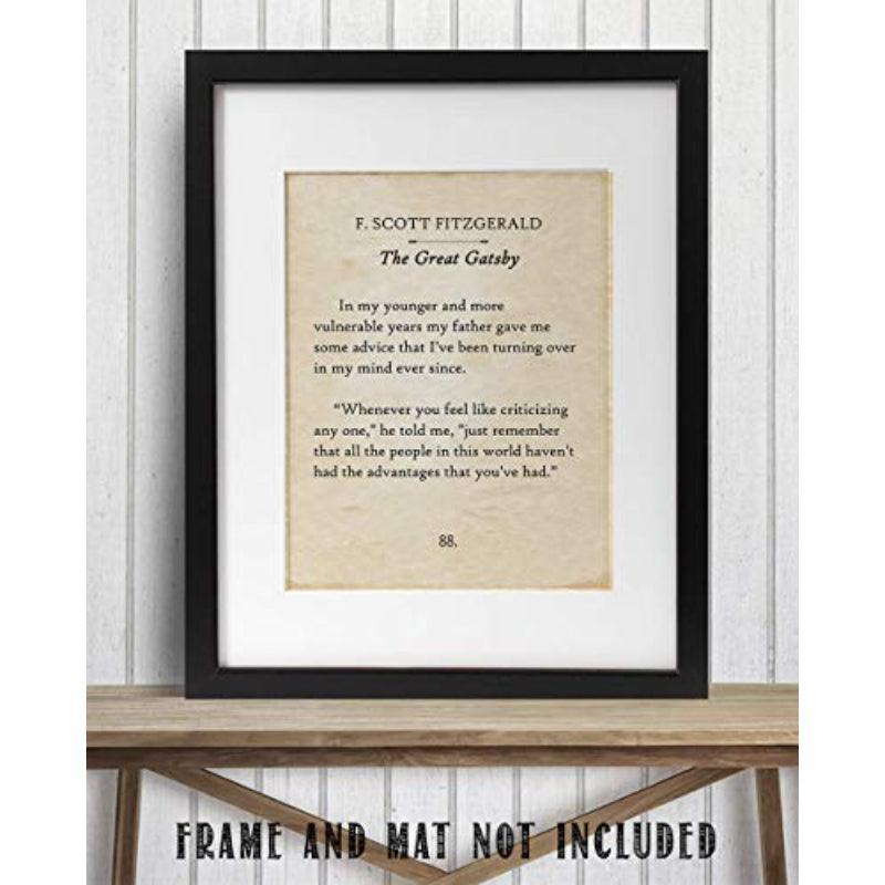 Quotes Book Page Wall Art Print-Original Frame