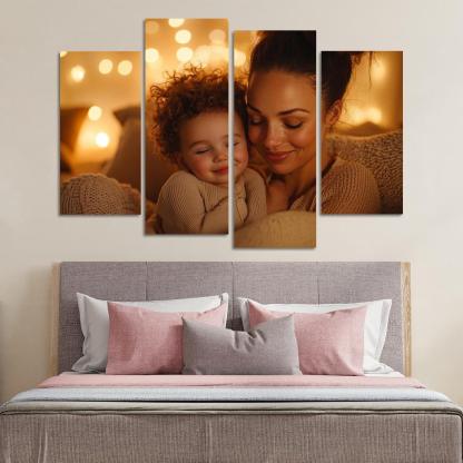 The Comfort Of Her Love A Mothers Embrace Canvas Paintings Frame
