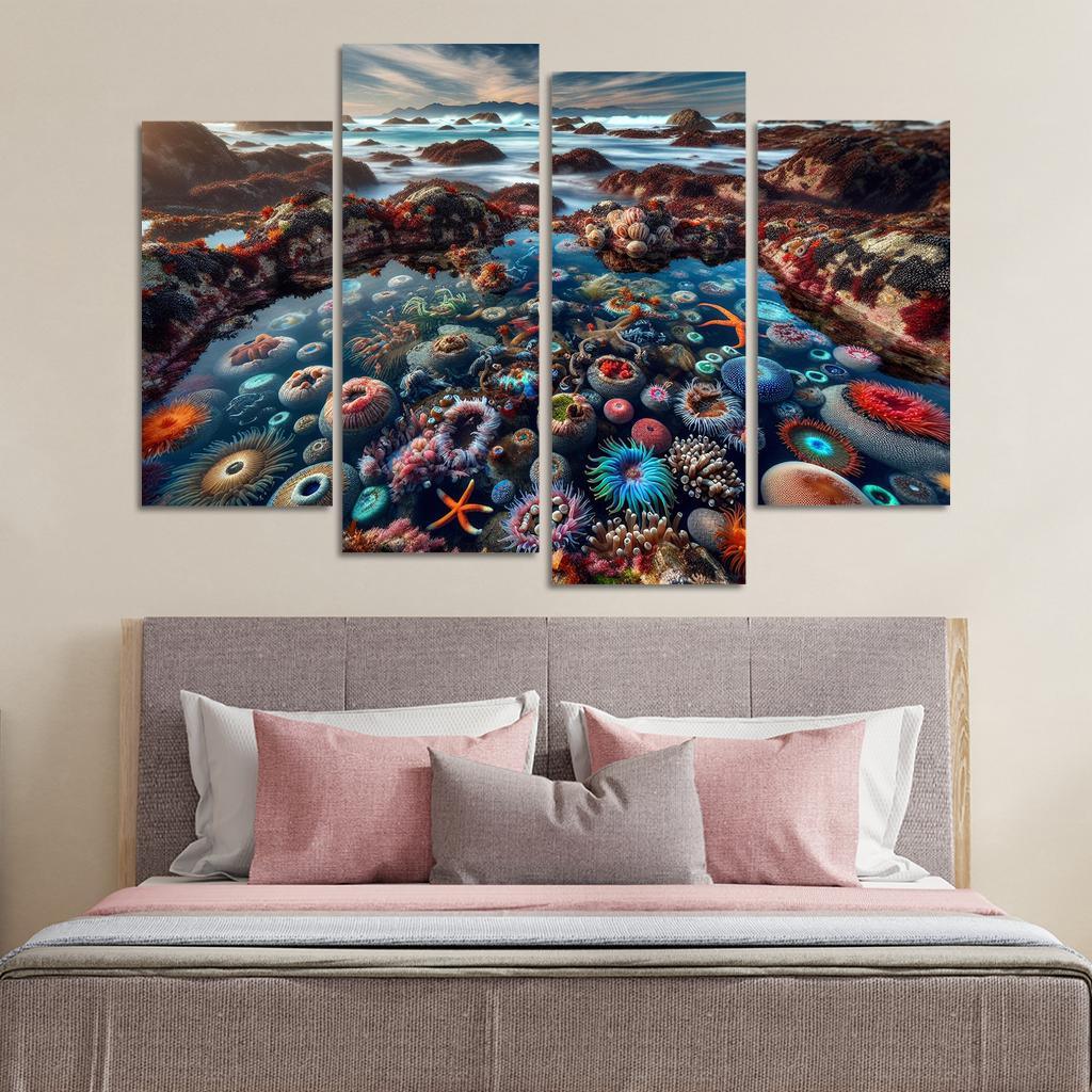 Tidal Pool Haven Nature's Aquatic Wonders Abstract Paintings Frame