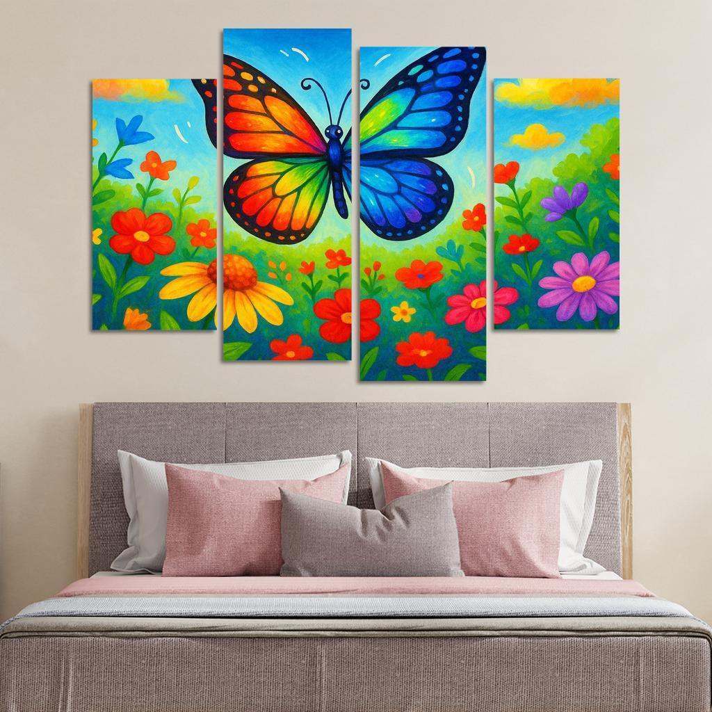 Radiant Rainbow Butterfly Quest Premium Artwork Frames