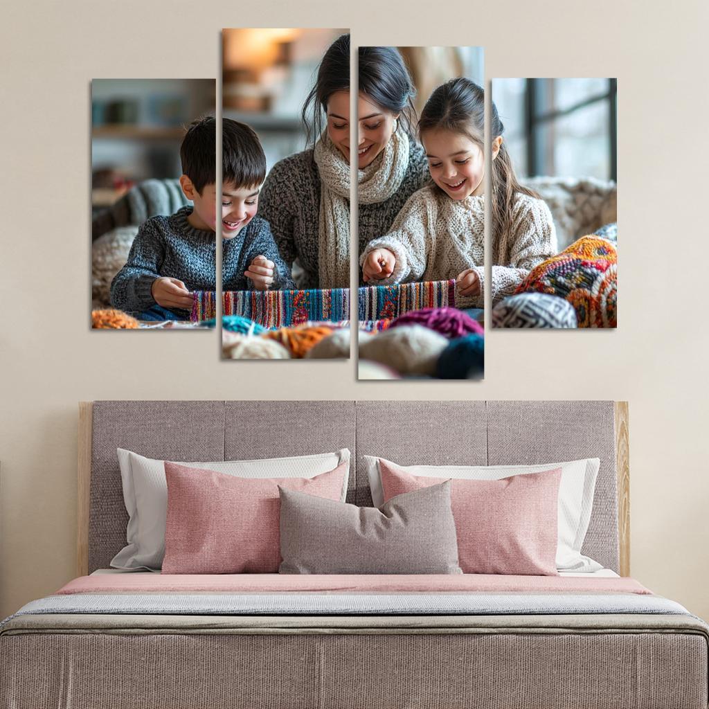 The Tapestry Of Togetherness Weaving Family Love Custom Paintings Frame