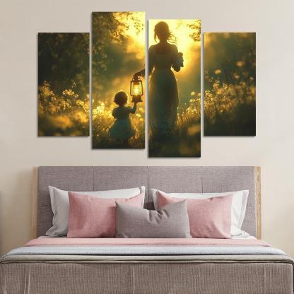 Shadows Of Love A Mothers Guiding Light Canvas Paintings Frame