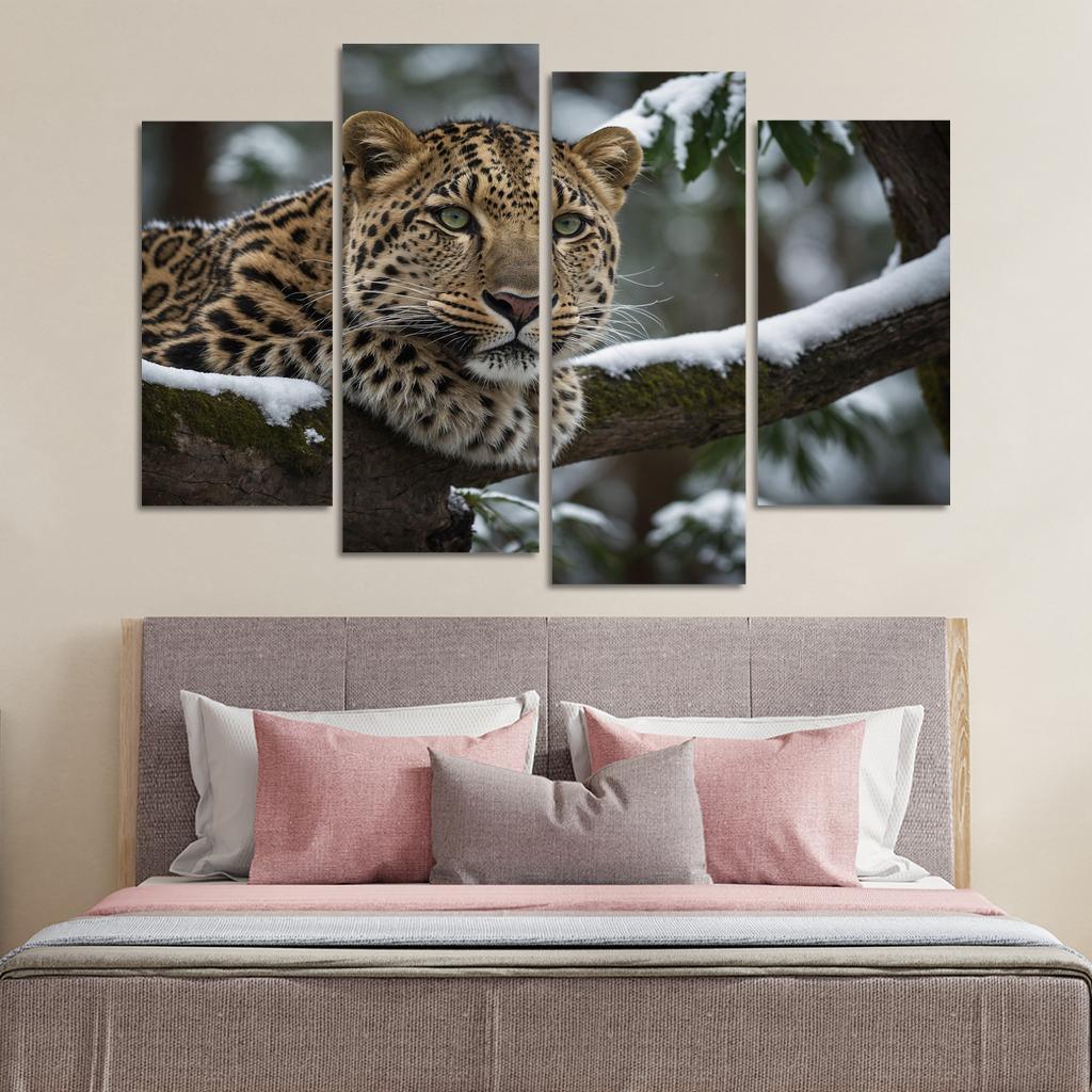 The Magnificent Amur Leopard Ghost Of The Forest Canvas Paintings Frame