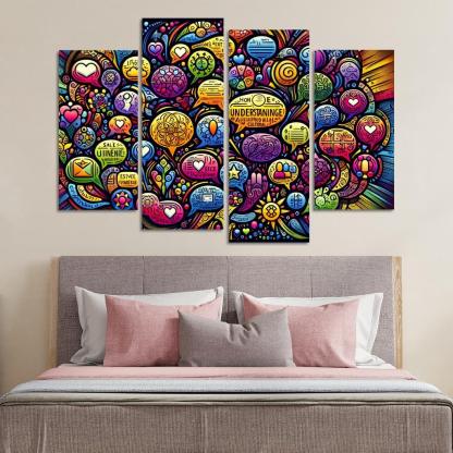 Bridges Of Connection The Power Of Dialogue Multi-panel Paintings