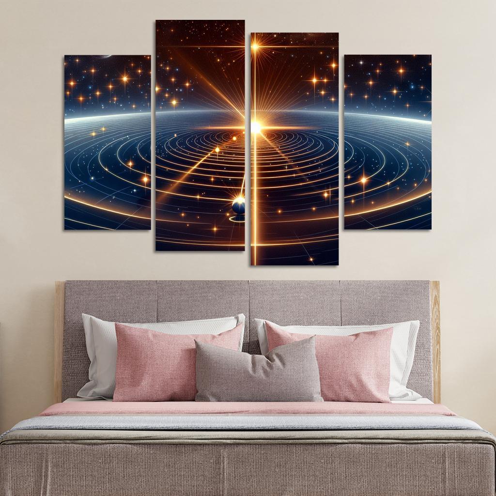 The Mechanics Of Stellar Parallax Abstract Paintings Frame
