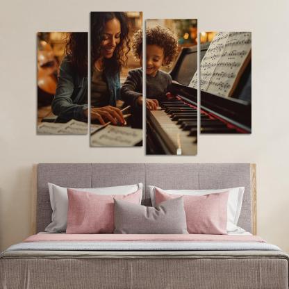 A Symphony Of Love A Mothers Unforgettable Melodies Canvas Paintings Frame