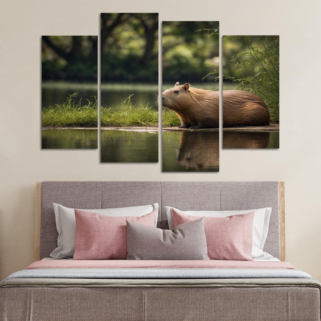 The Charismatic Capybara World's Largest Rodent Canvas Paintings Frame