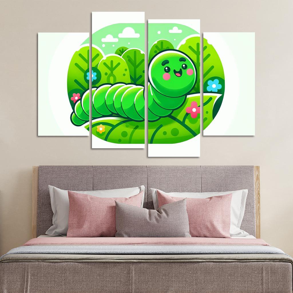 Cute Caterpillar - Nature Explorer Framed Paintings