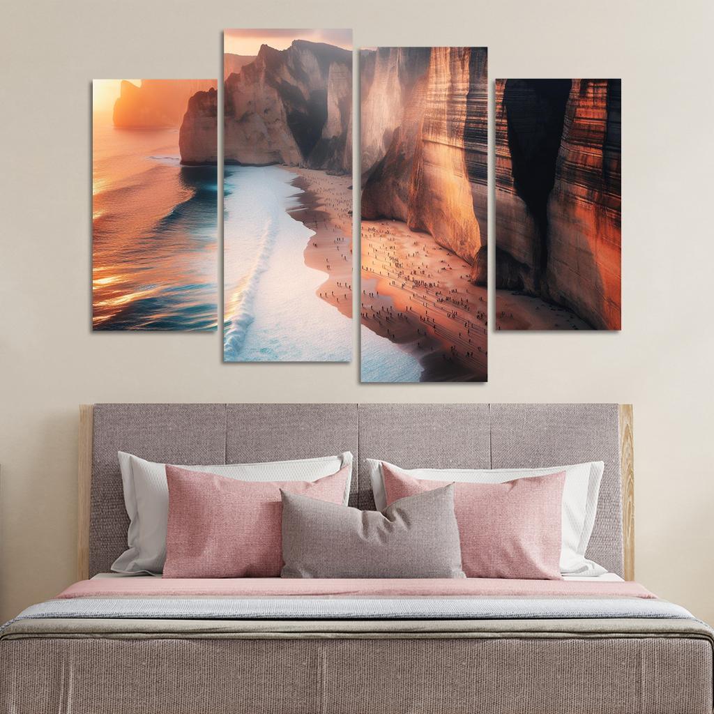 Cliffside Escape Dramatic Ocean Views Multi-panel Paintings