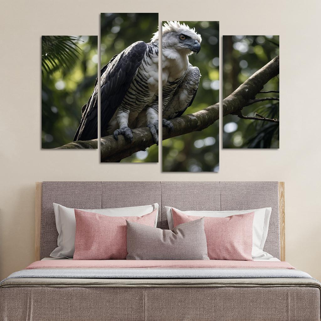 The Regal Harpy Eagle Master Of The Forest Canopy Modern Paintings Frame