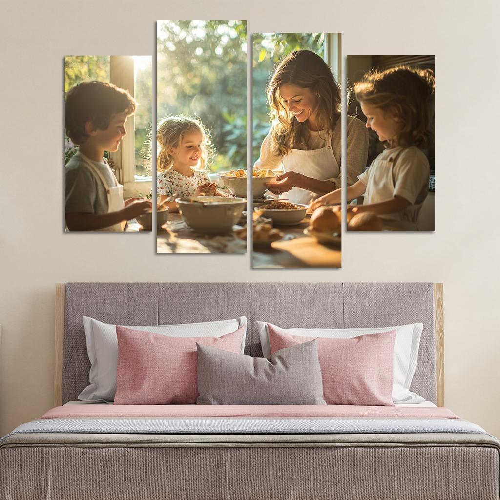 Threads Of Tradition The Weave Of Family Bonds Custom Paintings Frame