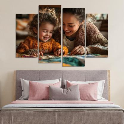 Threads Of Connection A Mothers Tapestry Of Love Canvas Paintings Frame