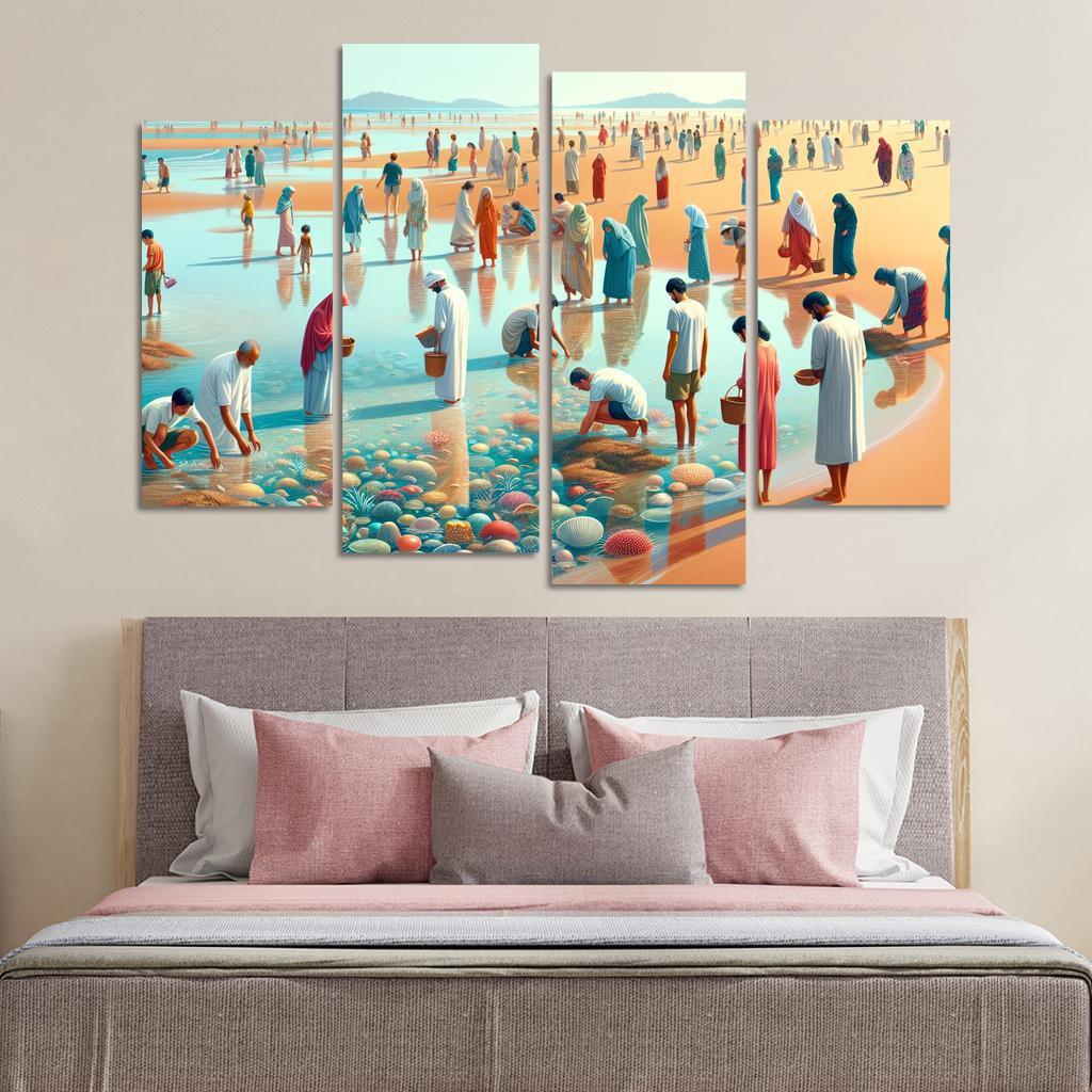 Tidepool Wonders Beach Modern Paintings Frame
