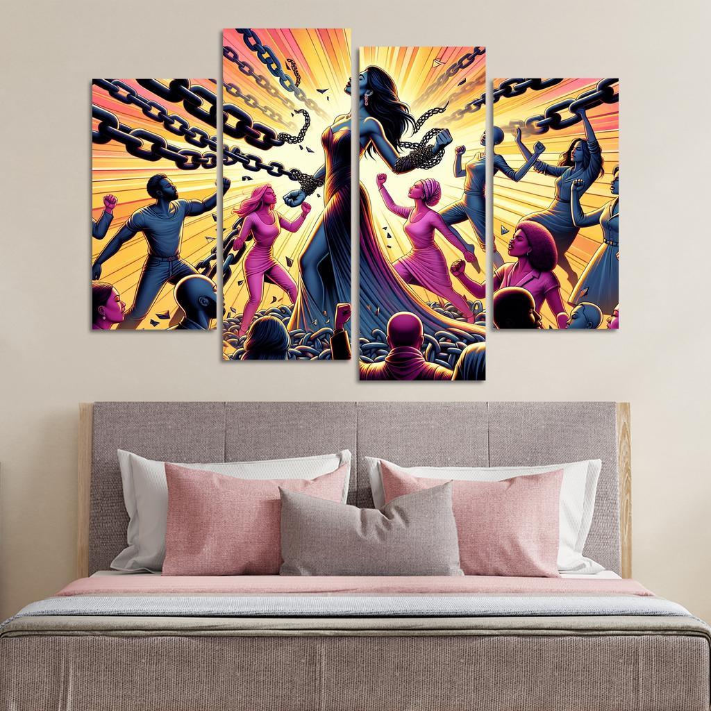 Gender Equality Breaking Barriers Custom Paintings Frame
