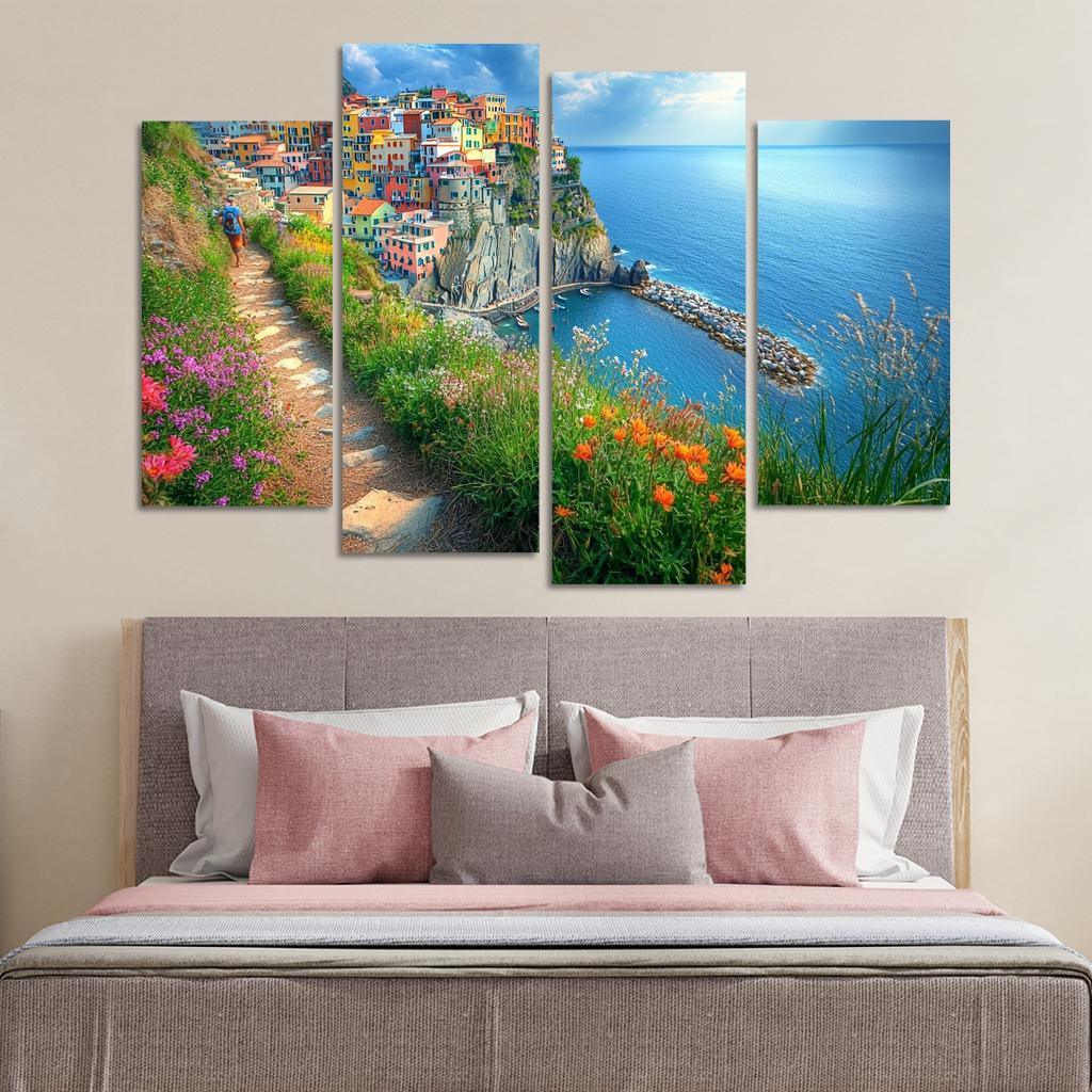 Hiking The Cinque Terre Trails Abstract Paintings Frame
