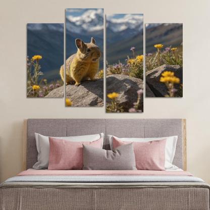 The Elusive Pika Mountain Sentinel Canvas Paintings Frame