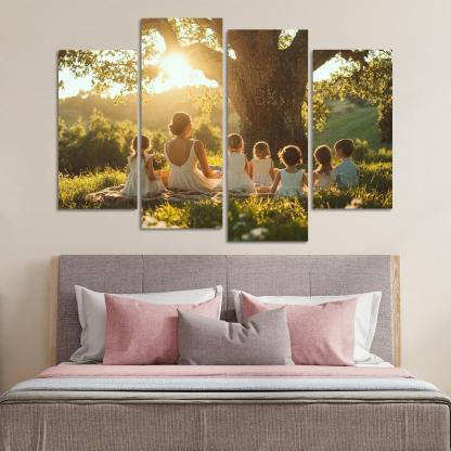 Roots Of Love A Mothers Family Tree Canvas Paintings Frame