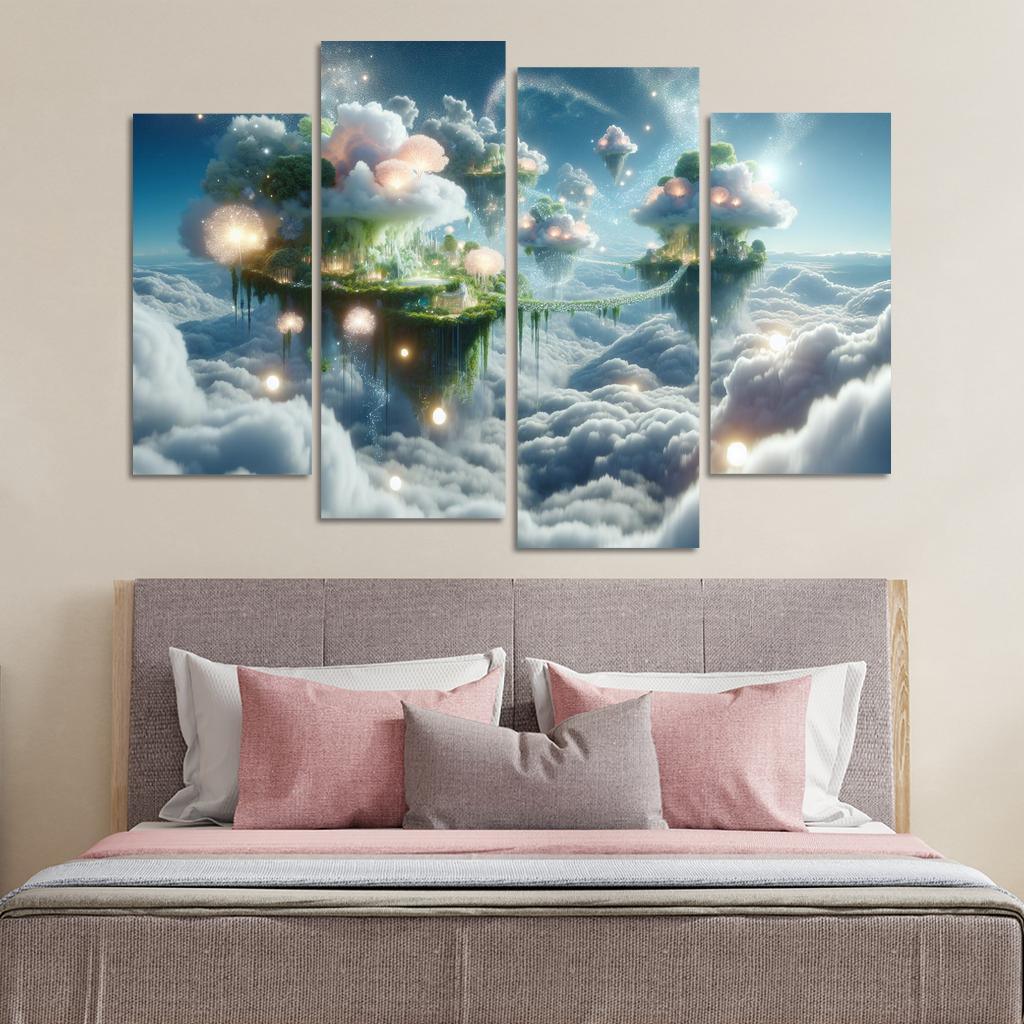 The Ethereal Canopy 4 Piece HD Canvas Wall Art-Original Frame