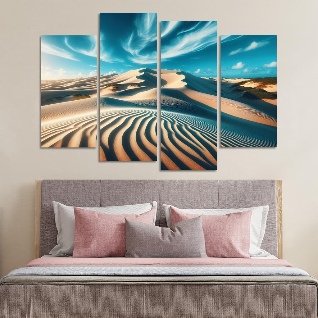 Sunlit Dunes Windswept Beauty Multi-panel Paintings